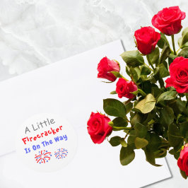 Det är en liten smällare på gång runt klistermärke