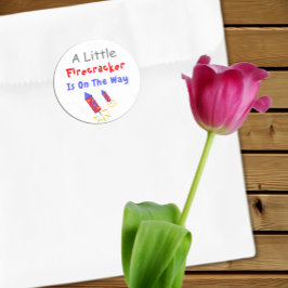 Det är en liten smällare på gång runt klistermärke