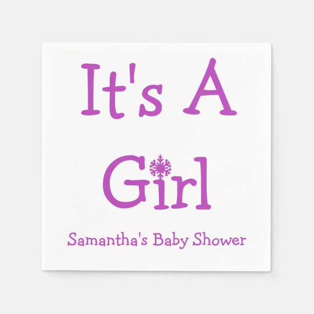 Det är en liten snöflake. pappersservett (Framsidan)