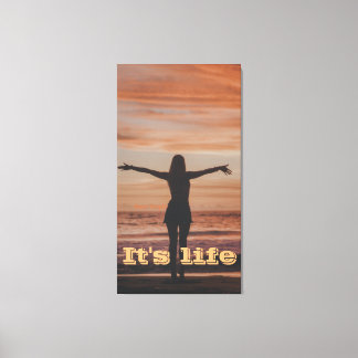 Det är en livsfri flicka canvastryck