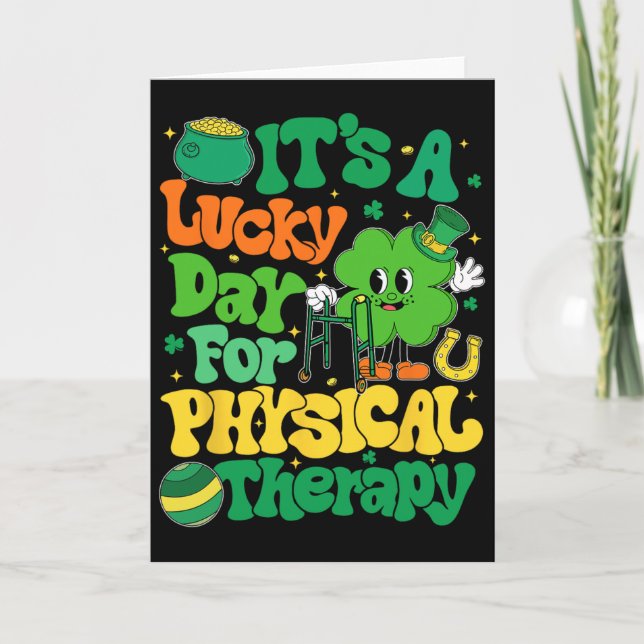 Det är en lyckosam dag för fysioterapi St Patricks Kort (Framsida)