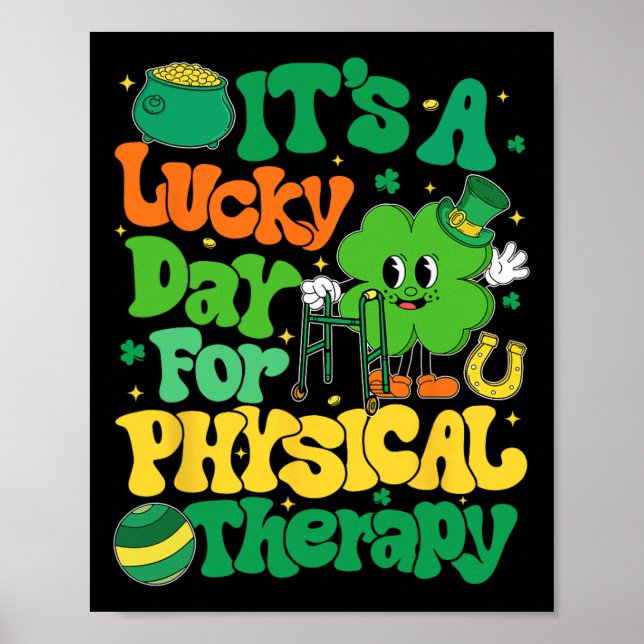 Det är en lyckosam dag för fysioterapi St Patricks Poster (Framsidan)