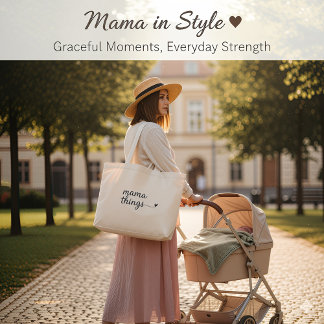 ”Det är en Mamma-grej” Handväskor — Söt minimalist Jumbo Tygkasse