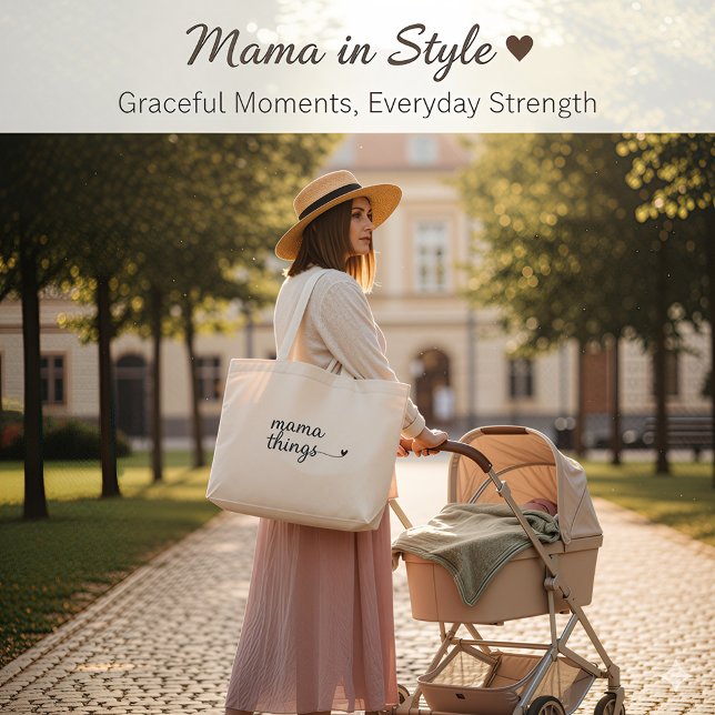 ”Det är en Mamma-grej” Handväskor — Söt minimalist Jumbo Tygkasse (Skapare uppladdad)