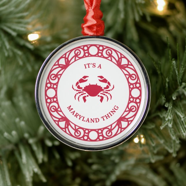 DET ÄR EN MARYLAND SAK (CRABS) JULGRANSPRYDNAD METALL (Träd)
