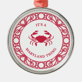 DET ÄR EN MARYLAND SAK (CRABS) JULGRANSPRYDNAD METALL