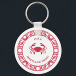 DET ÄR EN MARYLAND SAK (CRABS) NYCKELRING<br><div class="desc">Maryland är berömd för krabbor, särskilt blåkrabbor, på grund av arternas rikedom i Chesapeake Bay och dess historiska betydelse för statens ekonomi och kultur. Fästen är känd för att producera stora, söta, blå krabbor, och krabbning är en populär aktivitet. Marylanders kärlek ångade krabbor, så om du kommer från Maryland, då...</div>