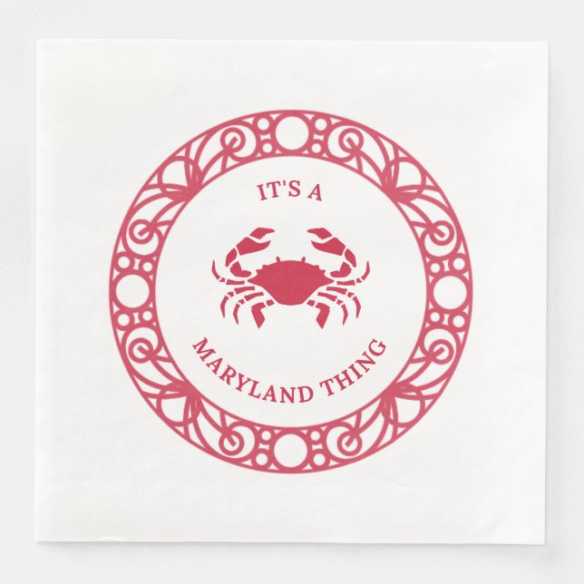 DET ÄR EN MARYLAND SAK (CRABS) PAPPERSSERVETT (Framsida)