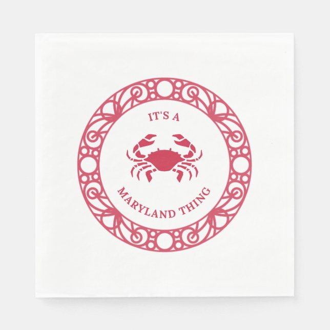 DET ÄR EN MARYLAND SAK (CRABS) PAPPERSSERVETT (Framsidan)
