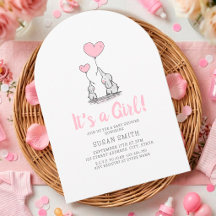 Det är en minimalistisk elefant-babyshower för fli