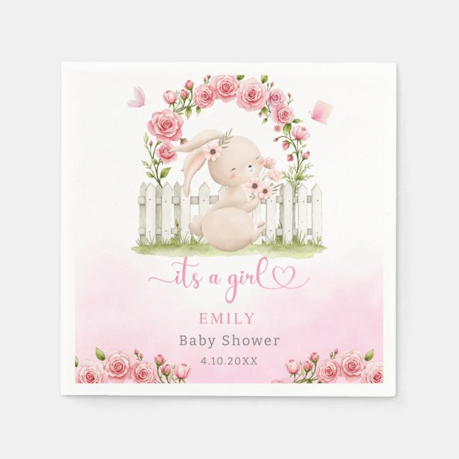 Det är en modern, modern, vattentät, babydusch pappersservett (Framsidan)