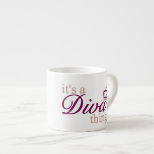 Det är en mugg för Divasakkaffe Espressomugg