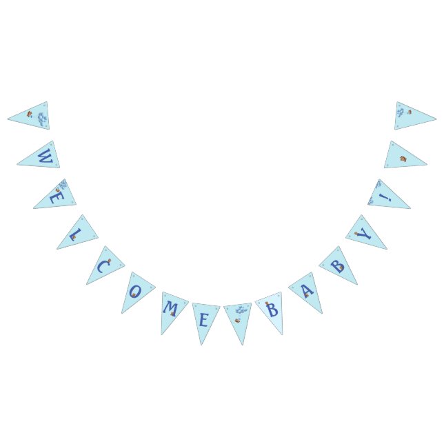 Det är en Nalle och ballonger. Vimplar (Alla)