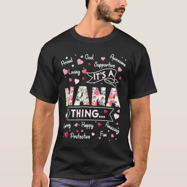 Det är en Nana Sak Ord Cute Grandma Mor Da T Shirt (Framsida)