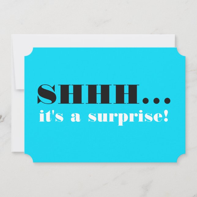 Det är en överraskande Födelsedagsfest Inbjudningar (Framsida)