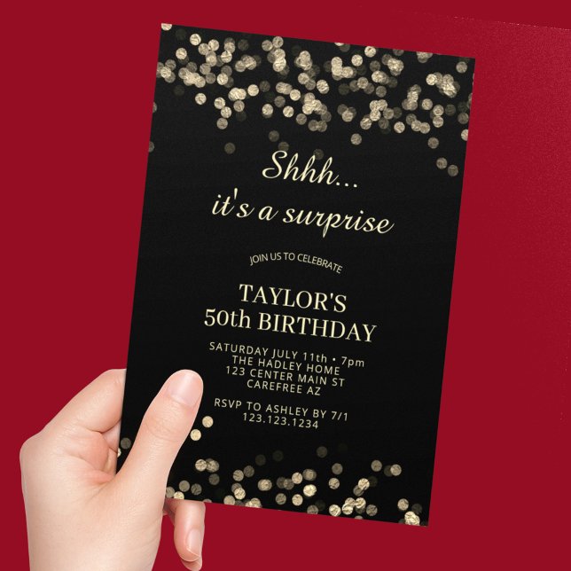 Det är en överraskning 50:e födelsedagen inbjudningar (Skapare uppladdad)