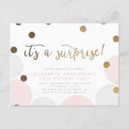 Det är en överraskning! | Bubble Surprise-Födelsed Inbjudan Vykort