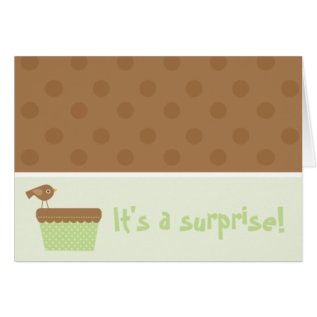 Det är en överraskning! hälsningskort (Framsidan Horizontal)