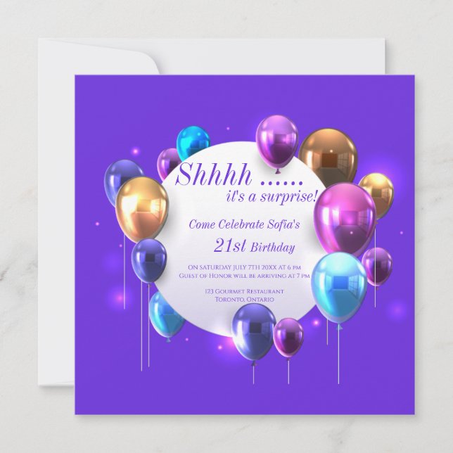 Det är en överraskning! inbjudningar (Framsida)