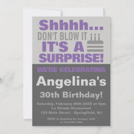 Det är en överraskningsfull födelsedagsfest. inbjudningar