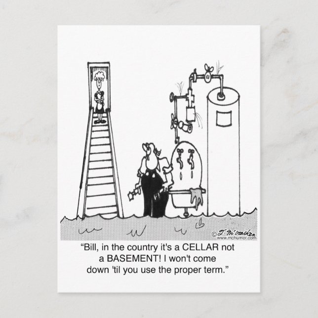 Det är en översvämmad Cellar, inte basement Vykort (Framsida)