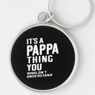 Det är en pappa Sak Far Gift Rund Silverfärgad Nyckelring