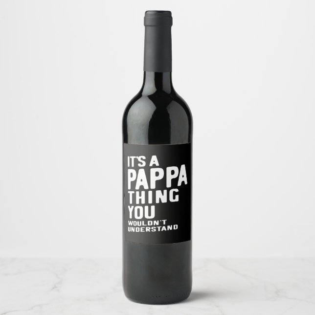 Det är en pappa Sak Far Gift Vinflaska Etikett (Framsida)