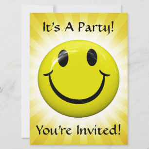 Det är en Party! Inbjudan till Lycklig Ansikte
