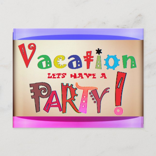 Det är en Party Spara datum Meddelande Vykort (Framsida)