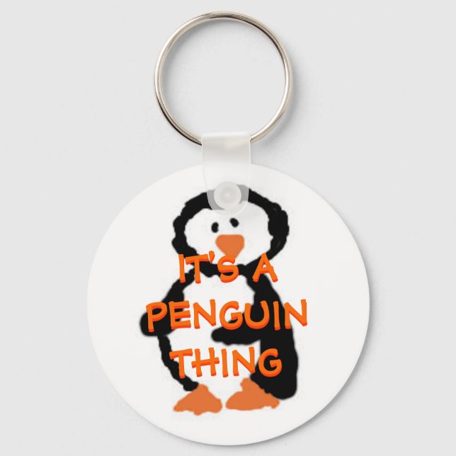 DET ÄR EN PENGUIN SAK KEYCHAIN NYCKELRING (Framsida)