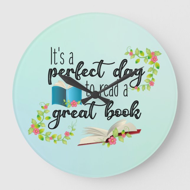 Det är en Perfekt att läsa en Underbar Bok Stor Klocka (Framsida)