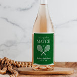 Det är en Perfekt Match Tennis Bachelorette Vinflaska Etikett<br><div class="desc">Cute Tennis temed bach party! En del av en hel samling!</div>