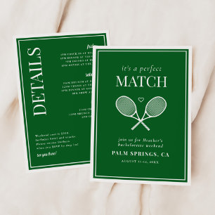Det är en perfekt tennismatch för möhippa inbjudningar