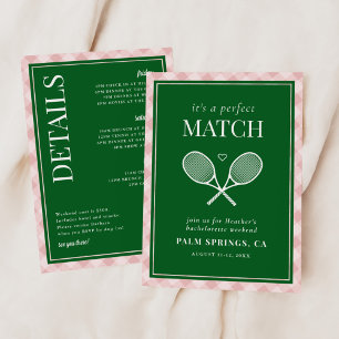 Det är en perfekt tennismatch för möhippa inbjudningar