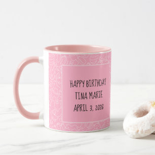 Det är en Personlig för Rosa Baby Shower Mugg