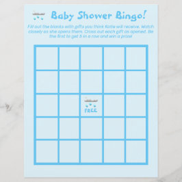 Det är en pojk-Anpassade Baby Shower Bingo