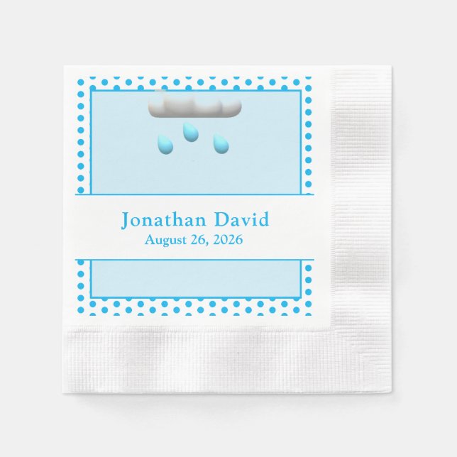 Det är en pojk-Anpassadets babyskor Pappersservett (Framsidan)