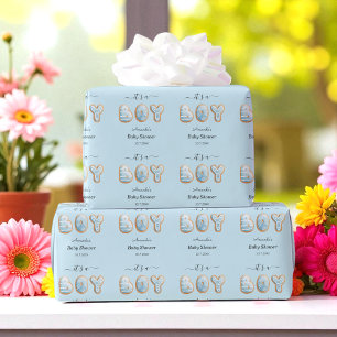 Det är en pojk Blue Cookies Baby Shower Presentpapper