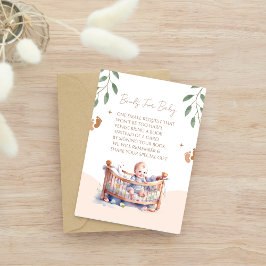 Det är en pojk Boho Bassinet babydusch Tilläggskort