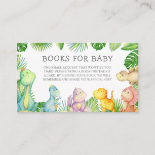 Det är en pojk-Dinosaur Baby Shower Bok-begäran Placeringskort