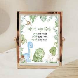 Det är en pojk-Dinosaur Baby Shower Mamma Osa Pub Poster