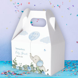 Det är en pojk-vattenfärg Elephant Greenery Baby S Presentaskar