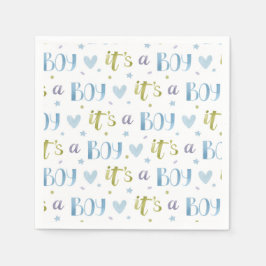 Det är en pojkbarn Baby Shower Pappersservietter,  Pappersservett