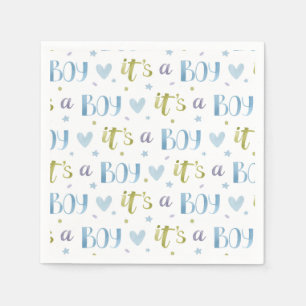 Det är en pojkbarn Baby Shower Pappersservietter, Pappersservett