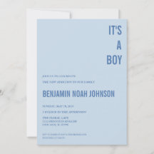 Det är en POJKBebis Babyshower Inbjudan