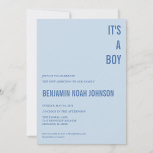 Det är en POJKBebis Babyshower Inbjudan