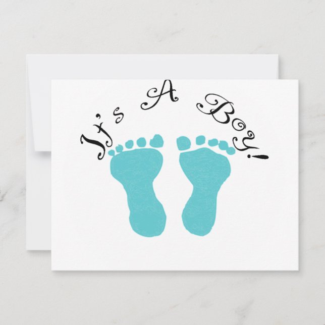 Det är en pojkblå fotavtryck meddelande (Framsida)