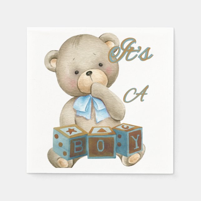 Det är en pojke 3 Ply Napkins Pappersservett (Framsidan)