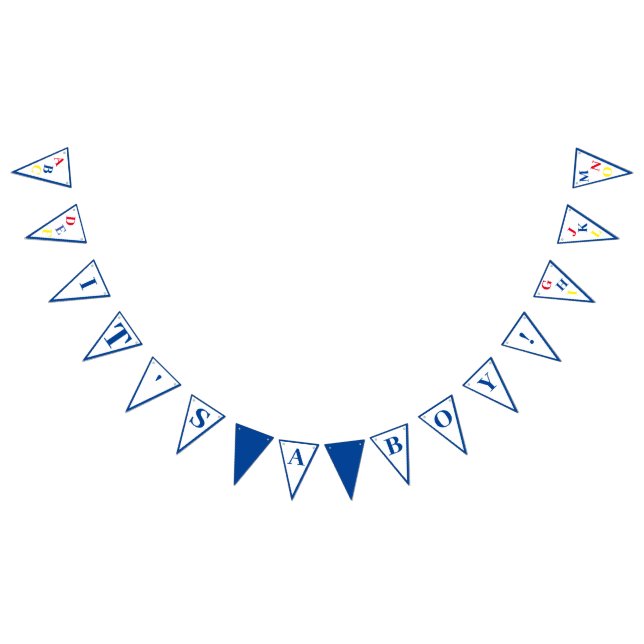 Det är en pojke ABC Primary Färg bunting banner Vimplar (Alla)