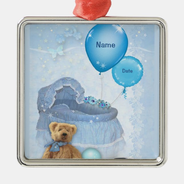 Det är en pojke! (anpassade) julgransprydnad metall (Framsidan)